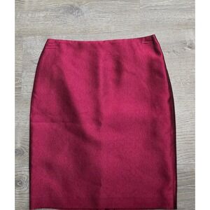 Dana Buchman 100% Silk Pencil Skirt Crimson Size 6